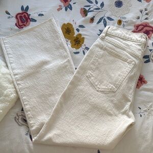 Abercrombie & Fitch Cream Straight Leg Jeans